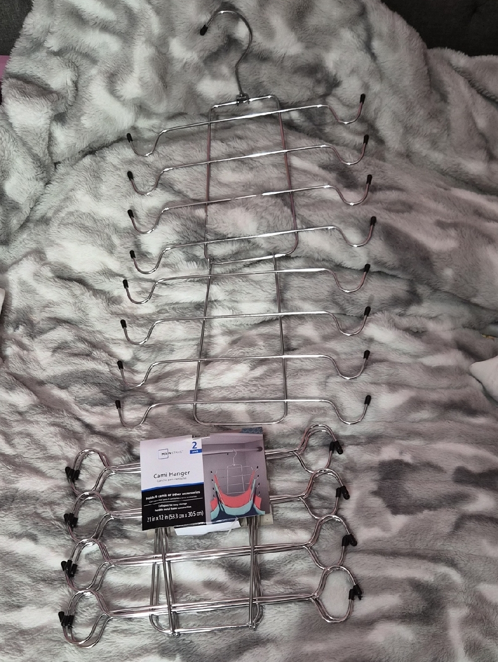 3 Chrome Multi-Tier Cami & Scarf Hangers